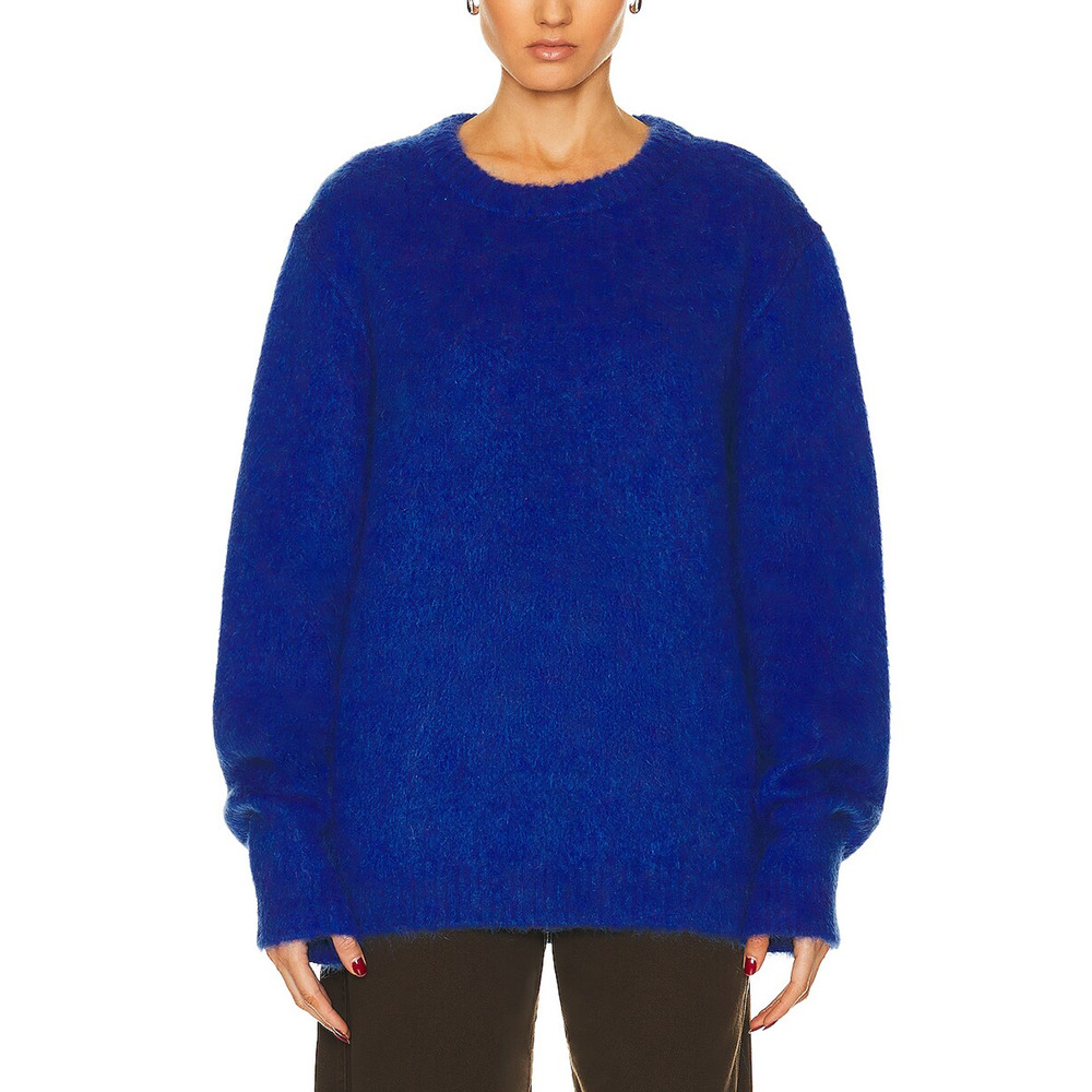 Lemaire Brushed Electric Blue Crewneck Sweater Size M